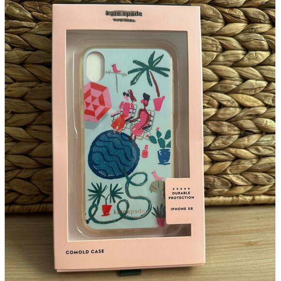 NIB! DF box. Kate Spade New York Rooftop Sunning Iphone Xr Case - Green - Picture 2 of 5